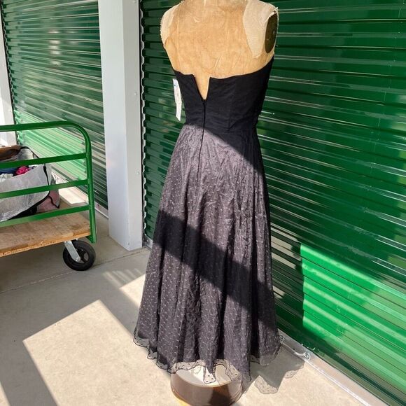 NWT Y2K Scott McClintock Strapless Black A-Line Fot and Flare Formal Dress - SZ - Picture 3 of 9